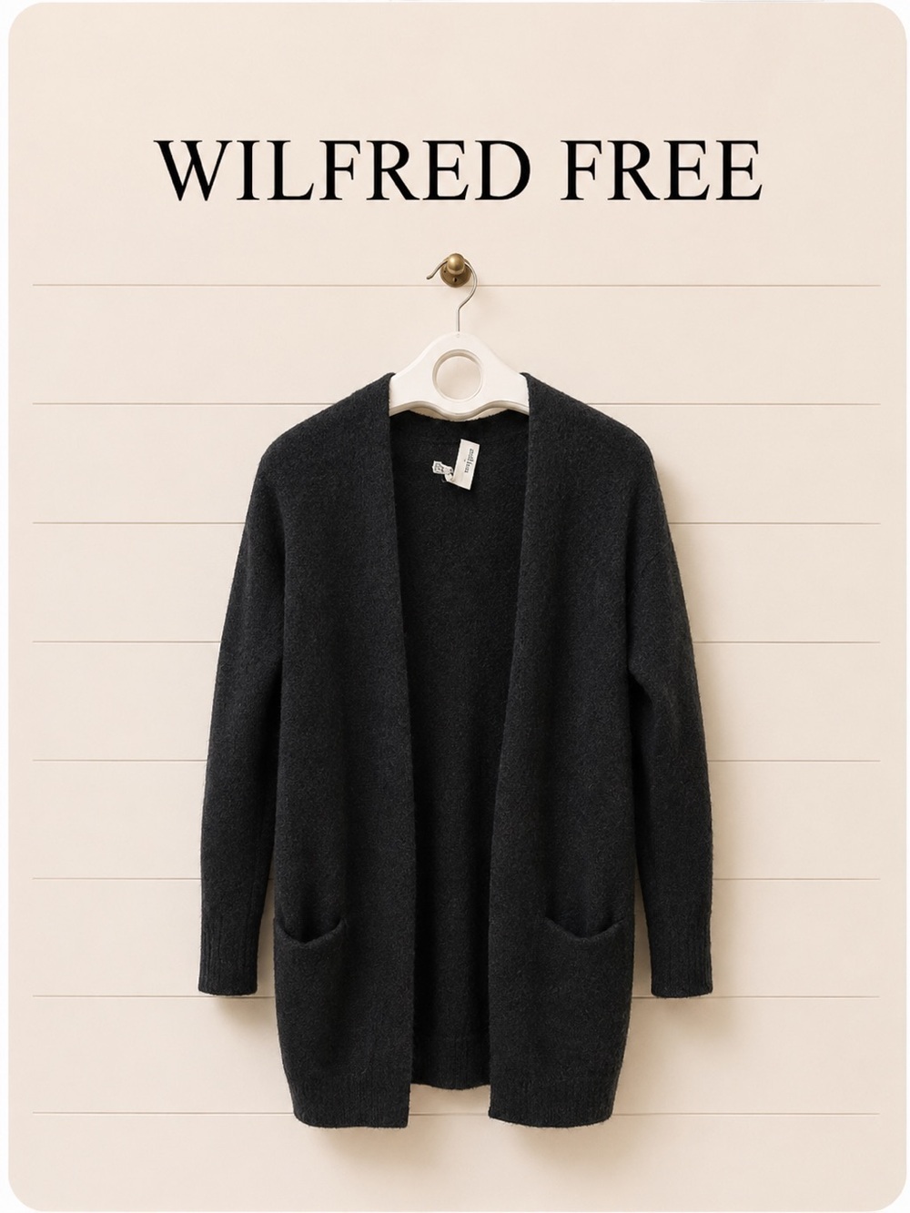 WILFRED FREE – Black Open Cardigan (XS)